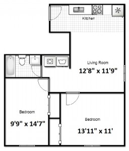 two bedroom floor